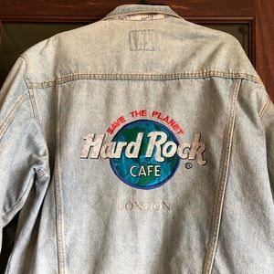 Hard Rock Vintage denim jacket London sz L